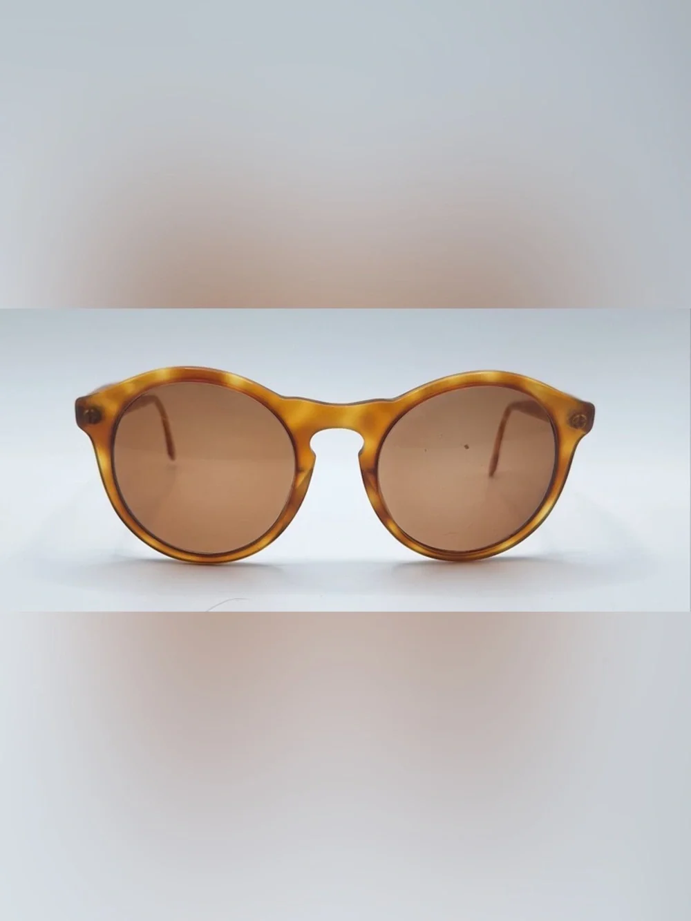 Vintage Giorgio Armani 904 014 Brown Oval Sunglasses Frames Only - Picture 3 of 8